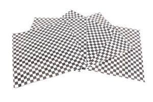CucinaPrime 12″x 12″ Food Basket Liner, Black and White Checkered- 100 Pack