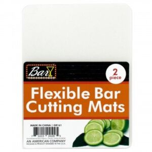 Handy Housewares 2 Piece 5.75″ x 6.75″ Flexible Transparent Plastic Bar Cutting Mat – Perfect for Slicing Limes and Cocktail Ingredients (1 Set (2 Boards))