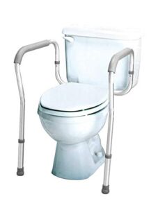 Carex Toilet Safety Rails – Toilet Safety Frame For Elderly, Handicap, or Disabled – Toilet Rails For Home Use