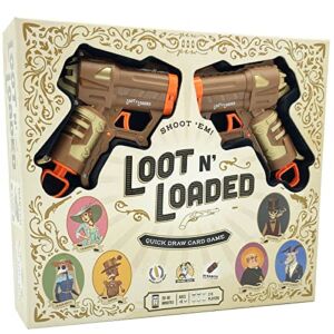 Gatwick Games Loot N’ Loaded The Quick Draw Card Game | Item Collecting Card Game with Toy Guns | Great Addition to Your Family Games, Teen Card Games, and Adult Games | 2-6 Players
