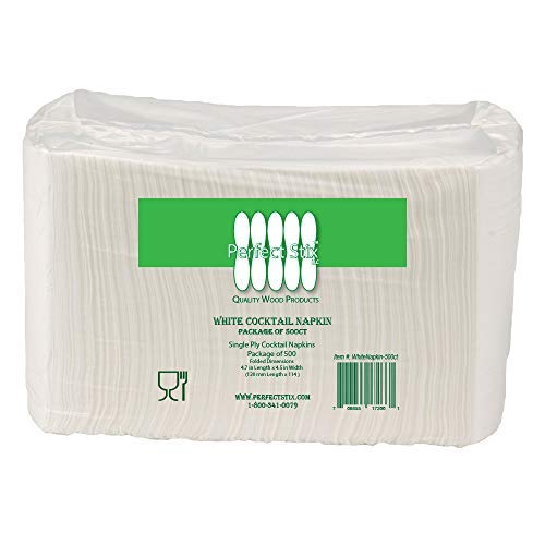 Perfect Stix – PW-Cocktail White Napkins-500ct 1 Ply White Cocktail Napkins – 500 Count(Pack of 1) | The Storepaperoomates Retail Market - Fast Affordable Shopping
