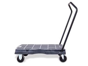 Plastic Platform Folding Cart, 400 lb. Cap., 31″x20″ Platform, Versatile and Heavy Duty Rolling Dolly Cart with Wheels, 8.5″ Platform Height, Pake Handling Tools