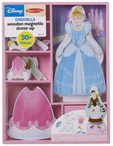 Melissa & Doug Disney Cinderella Magnetic Dress-Up Wooden Doll Pretend Play Set (30+ pcs) – Cinderella Toys, Disney Princess Dress Up Doll For Preschoolers And Kids Ages 3+