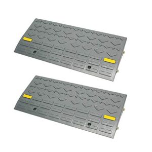 BISupply Curb Ramps for Driveway Ramps for Low Cars, Car Ramps, Motorcycle Ramp, Threshold Ramp, Loading Ramps 4in 2pk