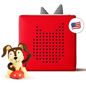 Toniebox Audio Player Starter Set with Playtime Puppy – Listen, Learn, and Play with One Huggable Little Box – Red