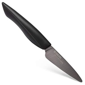 Kyocera Innovation Black Ceramic 3 Inch Paring Knife with Soft Touch Handle