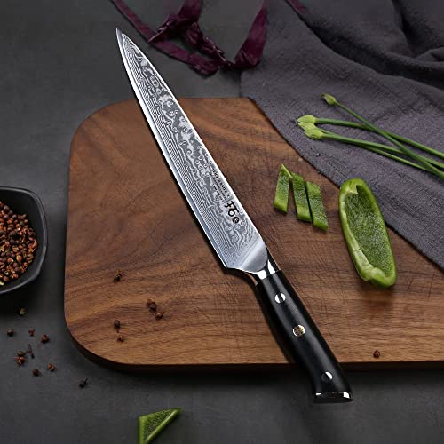 Turwho Professional Sashimi Knives 8 Inch – Slicing Knife Classic Damascus Japanese VG-10 Steel Chef Knife | The Storepaperoomates Retail Market - Fast Affordable Shopping