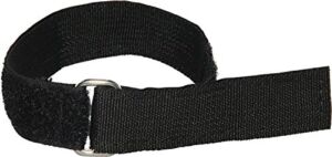 Heavy Duty Cinch Straps with Stainless Steel Metal Buckle, Reusable Durable Hook and Loop, Multipurpose Securing Straps – 6 Pack – 1″ x 12″