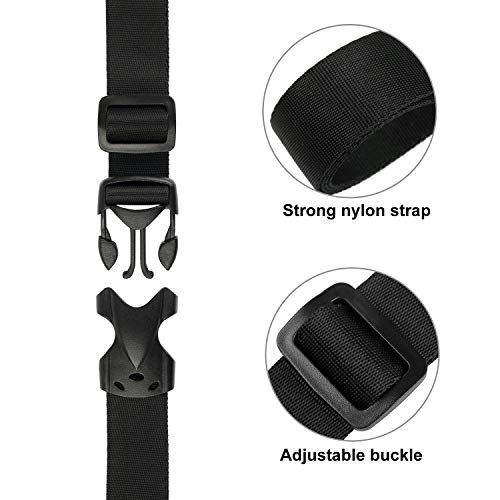 Utility Straps with Buckle Quick-Release Adjustable 58″ Length Nylon Straps Black, 4 Pack | The Storepaperoomates Retail Market - Fast Affordable Shopping