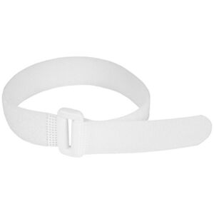 Reusable Cinch Straps 1″ x 20″ – 12 Pack, Multipurpose Quality Hook and Loop Securing Straps (White) – Plus 2 Free Bonus Reusable Cable Ties