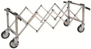 Church Casket Trolley/ Church Truck for Funeral/ Fordable Chapel Trolley / Mortuary-cot-Funeral Trolley Stretcher/ Load-Bearing 992Lbs (Stainless Steel)