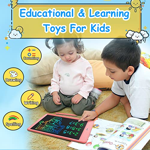 LCD Writing Tablet 10 Inch Colorful Screen Drawing Tablet for Kids, Reusable and Portable Toddler Educational Toys for 2 3 4 5 6 Years Old Boys and Girls | The Storepaperoomates Retail Market - Fast Affordable Shopping