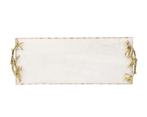 Marble Serving Tray for Appetizers Desserts Hors D’vour Dish Golden Branch by Godinger
