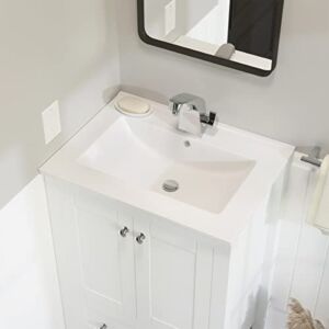Swiss Madison Well Made Forever Swiss Madison SM-VT324 Vanity Top, Glossy White
