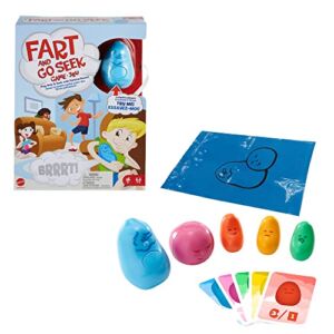 Fart and Go Seek Kids Game with Farting Beans, Hide and Find Indoor & Outdoor Activity with 3 Types of Noise-Making Beans & 5 Cards, Gift for Kids Ages 5 Years & Older