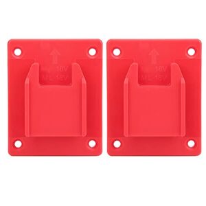 Power Tool Machine Stand 2pcs Suitable for Milwaukee M18 18v / 20V Power Tool Machine Wall Shelf Fixing Devices(Red)