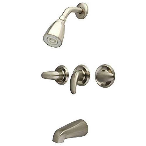 Kingston Brass KB6238LL Legacy Tub and Shower Faucet, Brushed Nickel,5-Inch Spout Reach | The Storepaperoomates Retail Market - Fast Affordable Shopping