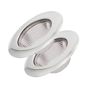 KUFUNG Sink Strainer, Basket Stainless Steel Bathroom Sink, Utility, Slop, Kitchen and Lavatory Sink Drain Strainer Hair Catcher (2.75 inch, 2 Pack)…