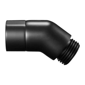 Solid Brass Shower Elbow Adapter for Shower Head, 45 Degree Hand Shower Elbow, Shower Arm Connection Elbow Shower Head Extender Connector Coupler G1/2 Female to Male, Matte Black