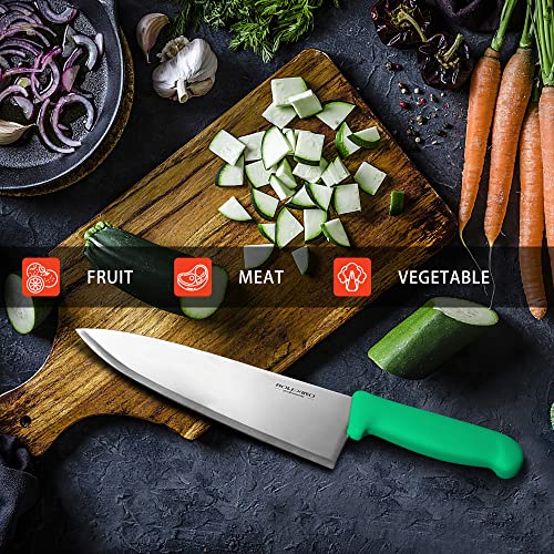 BOLEXINO 8 inch Japanese High Carbon Stainless Steel Chef Knife, Professional Extra Sharp Wide Cook Knife with Non-slip Ergonomic Handle, for Kitchen Home Restaurant | The Storepaperoomates Retail Market - Fast Affordable Shopping
