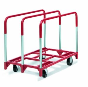 Raymond 3860 Steel Panel Mover with 3 Standard Upright and 6″ x 2″ Phenolic Caster, 2400 lbs Capacity, 41″ Length x 32″ Width x 9″ Height