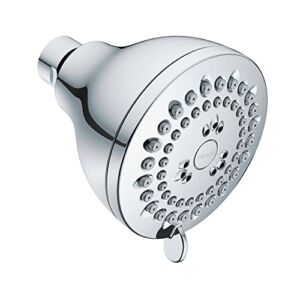 Moen Adler Chrome 3.5-Inch 4-Function Showerhead with various High-Pressure Options, Pressure Boosting Shower Head, 23026