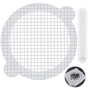 Benory 30PCS Disposable Hair Catchers for Shower, Disposable Shower Drain Hair Catcher , Upgrade 4.3 Inch Larger Diameter Shower Drain Cover Stickers