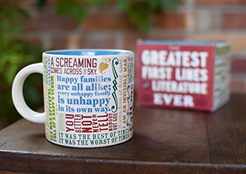 First Lines Literature Coffee Mug – The Greatest Opening Lines Of Literature, From Anna Karenina to Slaughterhouse Five – Comes in a Fun Gift Box – by The Unemployed Philosophers Guild | The Storepaperoomates Retail Market - Fast Affordable Shopping