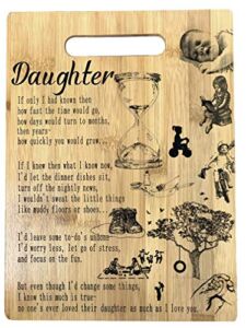 Gift for Daughter – Engraved bamboo cutting board 9″ x 12″
