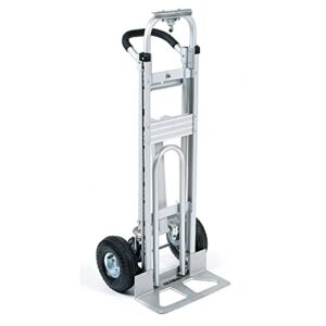 Aluminum 3-in-1 Convertible Hand Truck with Pneumatic Wheels