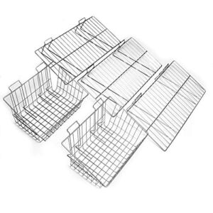 Proslat 11003 Garage Organizer Value Pack with 3 Shelves and 2 Steel Baskets, Designed for Proslat PVC Slatwall Chrome