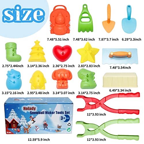 Holady 16 Pcs Snow Toys,Snowball Maker Tool,Perfect Outdoor Play Snow or Sand Toys for Kids and Adults with Gift Box | The Storepaperoomates Retail Market - Fast Affordable Shopping