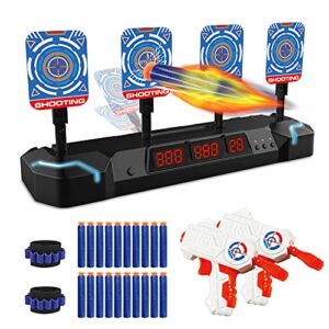 JELOSO Electronic Shooting Target Digital Scoring Shooting Games Ejection Soft Bullet Toy Gun Kids Toys 5+ Years Boy Outdoor Soft Bullet Toy Gun Shell Ejecting Cool Bluey Toys & Games