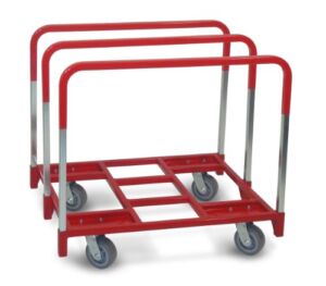 Raymond 3852 Steel Panel Mover with 3 Standard Upright and 5″ x 2″ Quiet Poly Caster, 2400 lbs Capacity, 41″ Length x 32″ Width x 9″ Height