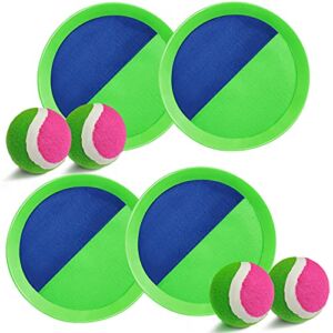 Jalunth Ball Catch Set Game Toss Paddle – Beach Toys Back Yard Outdoor Games Lawn Backyard Throw Catch Sticky Set Age 3 4 5 6 7 8 9 10 11 12 Years Old Boys Girls Kids Adults Family Easter Gifts