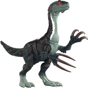 Jurassic World Dominion Dinosaur Toy, Sound Slashin Therizinosaurus Action Figure with Attack Feature and Sounds