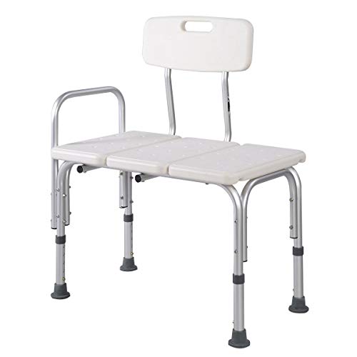 MedMobile® Bathtub Transfer Bench/Bath Chair with Back, Wide SEAT, Adjustable SEAT Height, Sure-GRIPED Legs, Lightweight, Durable, Rust-Resistant Shower Bench | The Storepaperoomates Retail Market - Fast Affordable Shopping