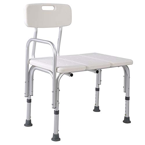 MedMobile® Bathtub Transfer Bench/Bath Chair with Back, Wide SEAT, Adjustable SEAT Height, Sure-GRIPED Legs, Lightweight, Durable, Rust-Resistant Shower Bench | The Storepaperoomates Retail Market - Fast Affordable Shopping