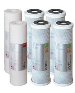 APEC Water Systems Filter-SETX2 US Made Double Capacity Replacement Stage 1-3 for Ultimate Series Reverse Osmosis System, 6 Count (Pack of 2), White