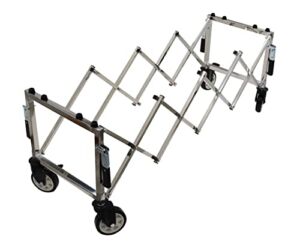 TECHTONGDA Folding Coffin Cart Casket Truck Church Funeral Mortuary Trolley Stainless Steel