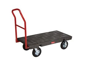 Rubbermaid Commercial Products Heavy-Duty Platform Truck Cart, 1000 Pound Capacity, 24 x 48 Platform, Black (443600BK)