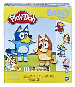 Play-Doh Bluey Make ‘n Mash Costumes Playset for Kids 3 Years and Up with 11 Cans of Modeling Compound, Non-Toxic