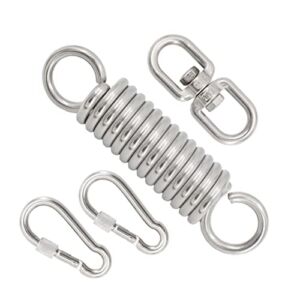 JUSTWEIXING 304 Stainless Steel Heavy Duty Hanging Kit Spring Hook 360 Degree Spinning for Punching Bags Rocking Seat Swing Hammock Hook (Color : A Type 1pcs)