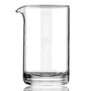 Cocktail Mixing Glass with Seamless and Handblown Construction – Old Fashioned Bar Mixer Glass – Plain Design