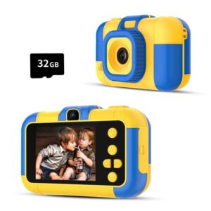 Kids Camera for Boys and Girls, 2.4 inch HD Digital Video Cameras for Kids, Christmas Birthday Gifts Camera for Toddler, Portable Toy for 3 4 5 6 7 8 Year Old Boy Blue