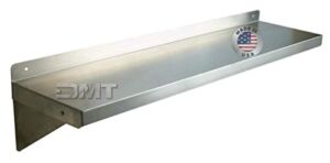 DMT Stainless Wall Shelf. 48″ X 6″ Deep. Made in USA. 16 Gauge 304/L Stainless Steel. Heavy Duty.