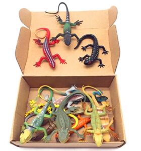Guaishou Artificial Model Reptile Lizard Animal Figures Kids Gift 12pcs