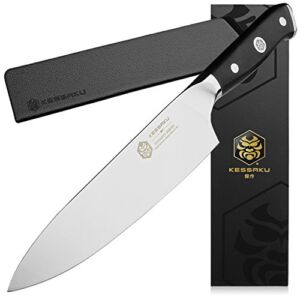 Kessaku 8-Inch Chef Knife – Dynasty Series – Forged ThyssenKrupp German HC Steel – G10 Handle with Blade Guard