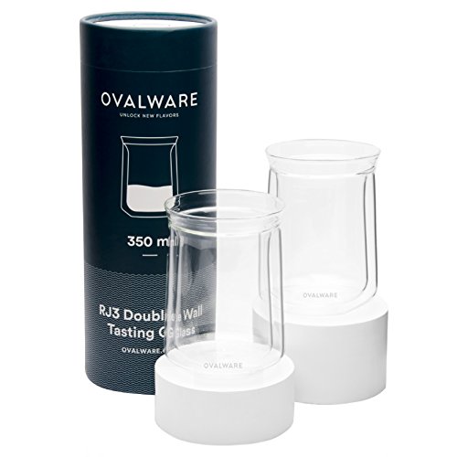 OVALWARE Double Wall Single Lip Insulated Glass Cup, Set of 2 (12oz / 350ml) – Borosilicate Glass For Coffee, Tea, Whiskey, Cocktails & All Beverages – Minimalistic & Durable Double-Wall Drinking Mug | The Storepaperoomates Retail Market - Fast Affordable Shopping
