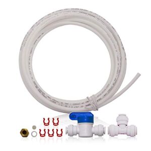 APEC Water Systems ICEMAKER-KIT-RO-1-4 Ice Maker Installation Kit for Standard 1/4″ Output Reverse Osmosis Systems, Refrigerator and Water Filters, 1 Count (Pack of 1), White
